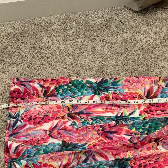 J. Crew Colorful Pineapple Print Midi Dress - Picture 6 of 7